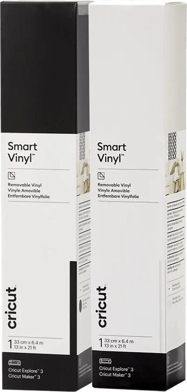 Cricut Smart Vinyl Verwijderbaar 33x640 Zwart en Wit Duo Pack