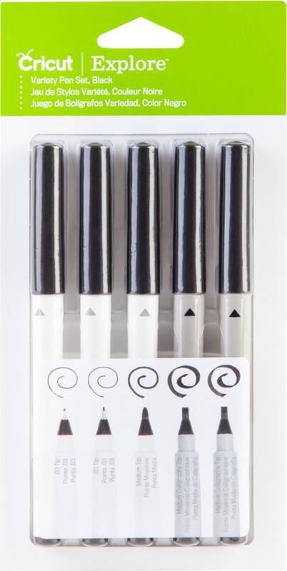Cricut Explore Maker Multi-size Pen Set 5-pack zwart