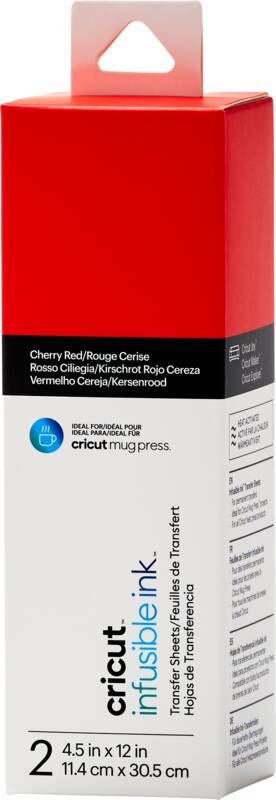 CRICUT Infusible Ink Transfer Sheets 2-pack (Cherry Red) ideal size for MugPress