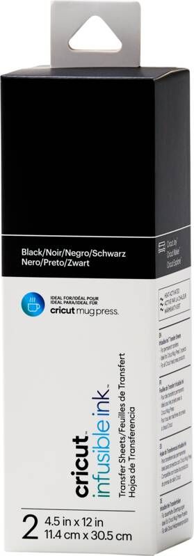 CRICUT Infusible Ink Transfer Sheets 2-pack (Black) ideal size for MugPress