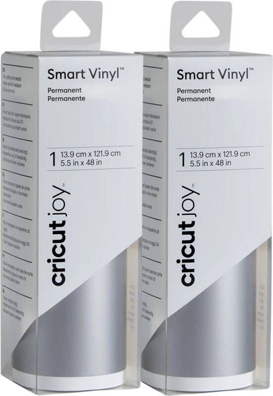 Cricut Joy Smart Vinyl Permanent 14x122 Zilver 2-Pack