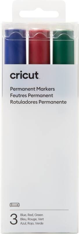 Cricut Permanente Markers 2 5 mm Blauw Rood Groen 3-pack