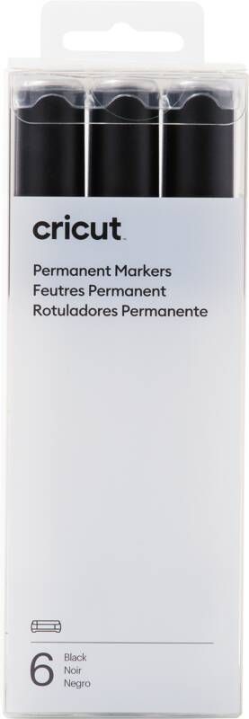 Cricut Permanente Markers 2 5 mm Zwart 6-pack