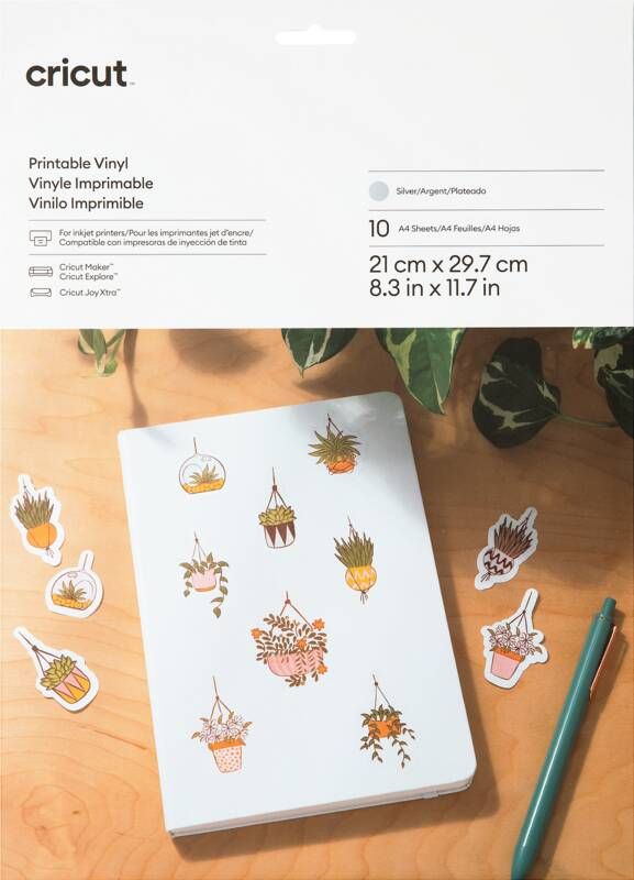 Cricut Printbaar Vinyl Zilver A4 (10 vellen)