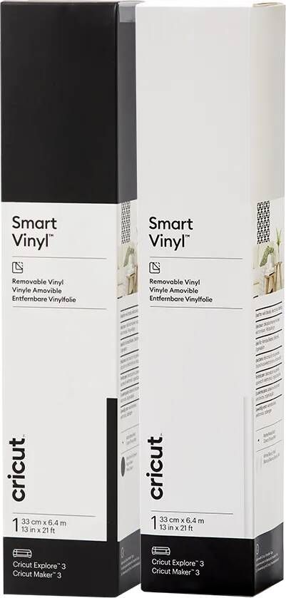 Cricut Smart Vinyl Verwijderbaar 33x640 Zwart en Wit Duo Pack