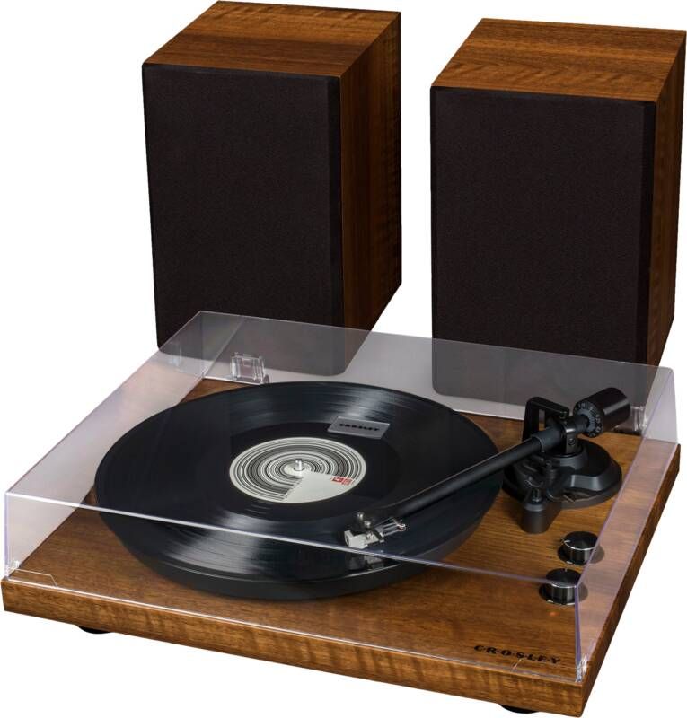 Crosley C62 Platenspeler Met Bluetooth Met Externe Luidsprekers Walnut