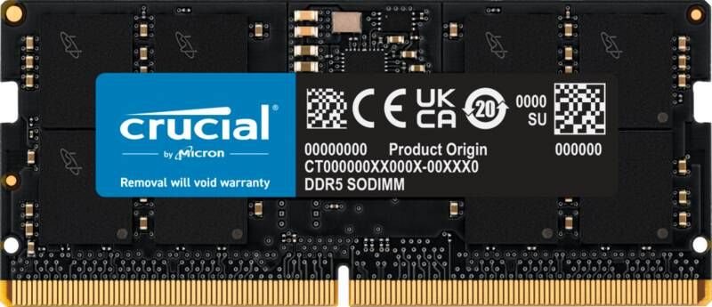 Crucial 16GB DDR5 SODIMM CL40 4800MT s