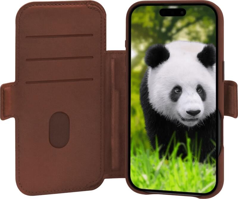 Dbramante1928 Lynge iPhone Air Book Case Leer met MagSafe Bruin