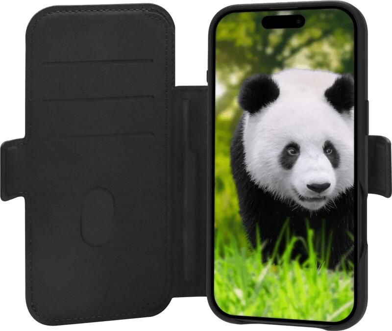 Dbramante1928 Lynge iPhone Air Book Case Leer met MagSafe Zwart