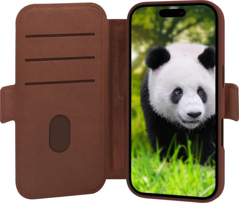 Dbramante1928 Lynge iPhone 17 Book Case Leer met MagSafe Bruin