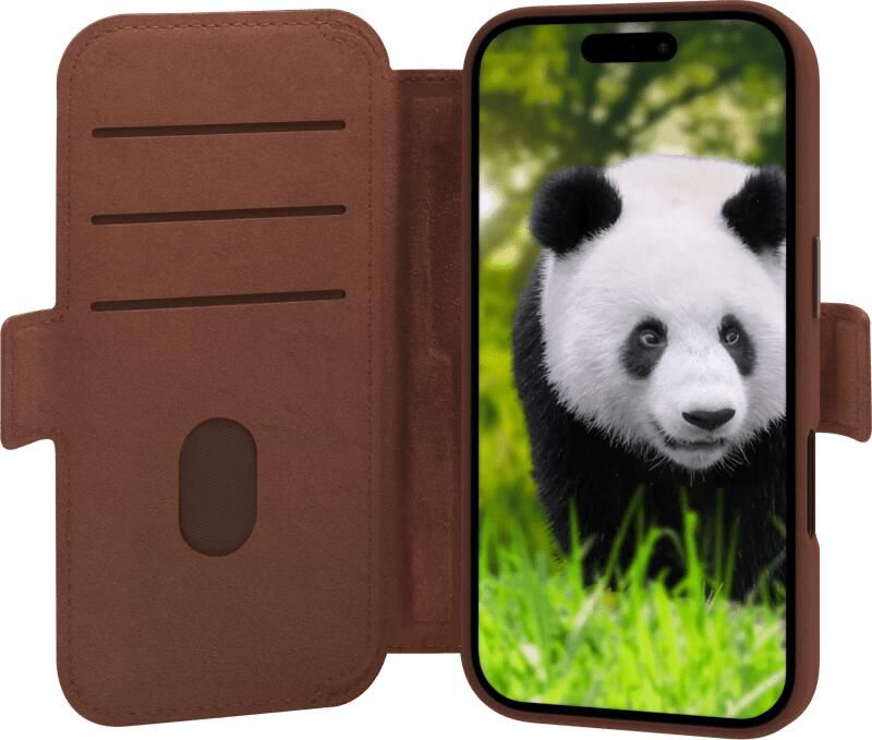 Dbramante1928 Lynge iPhone 17 Book Case Leer met MagSafe Bruin