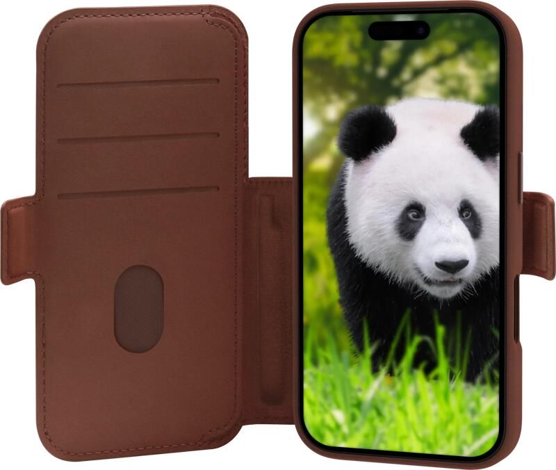 Dbramante1928 Lynge iPhone 17 Pro Book Case Leer met MagSafe Bruin