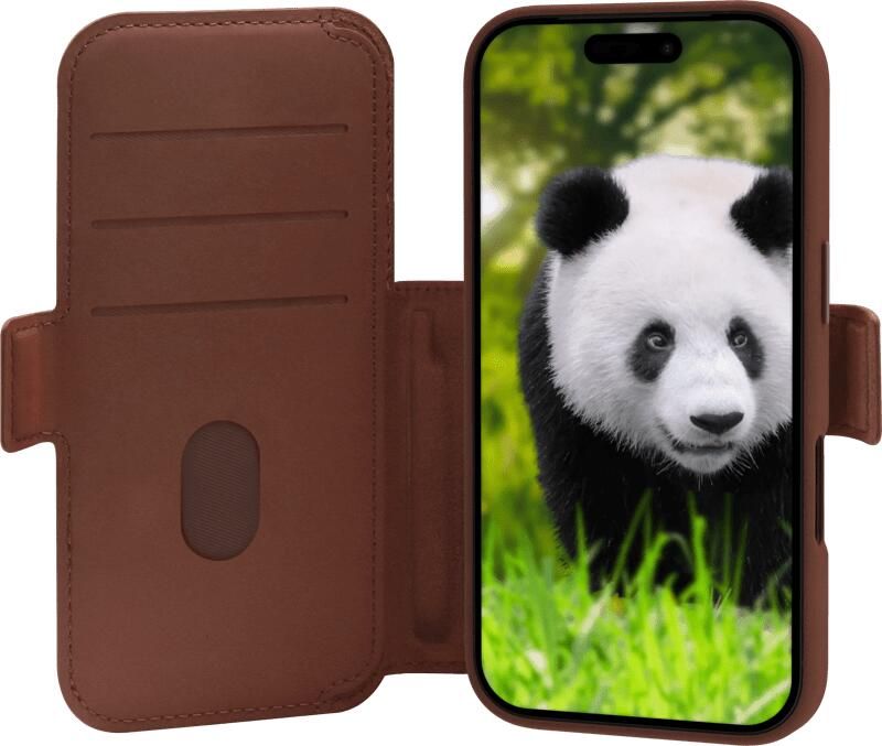 Dbramante1928 Lynge iPhone 17 Pro Book Case Leer met MagSafe Bruin