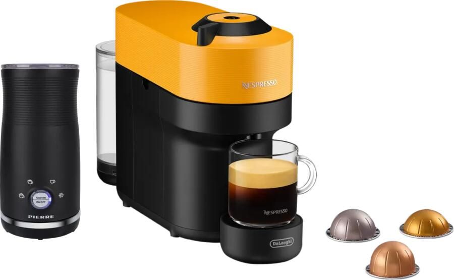 Delonghi De'Longhi Nespresso Vertuo Pop ENV90.Y + Pierre Melkopschuimer