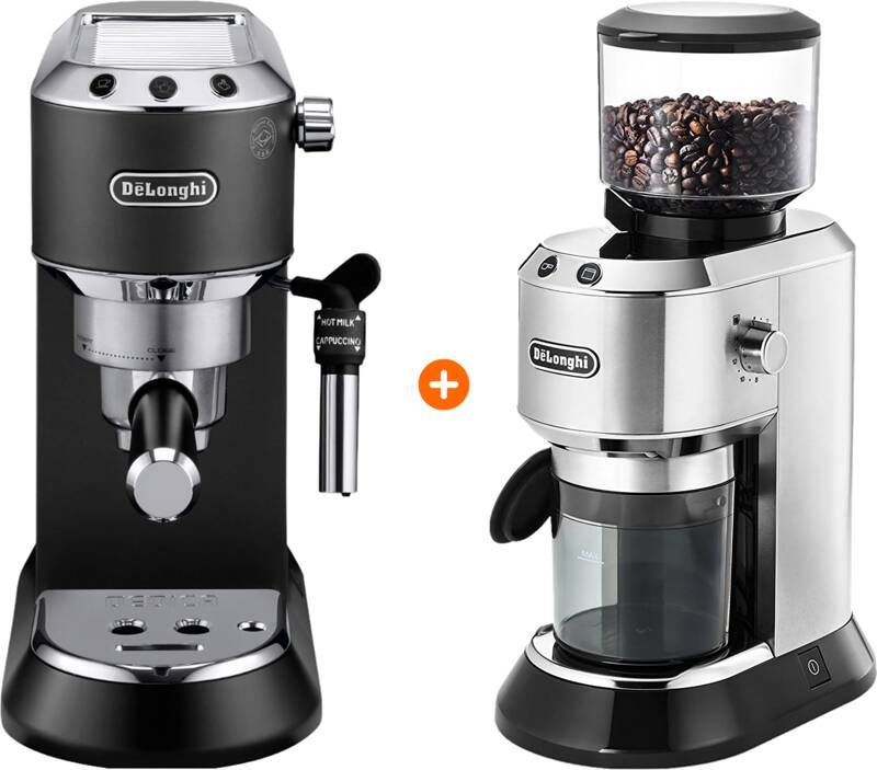 Delonghi De'Longhi EC685.BK Dedica Zwart + Koffiemolen