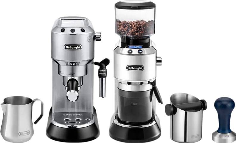 DeLonghi De'Longhi EC685MPACK Barista Pack Dedica Zilver