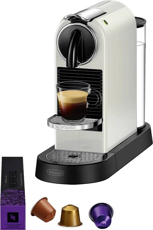 Nespresso Koffiecapsulemachine CITIZ EN 167.W van DeLonghi White inclusief welkomstpakket met 14 capsules