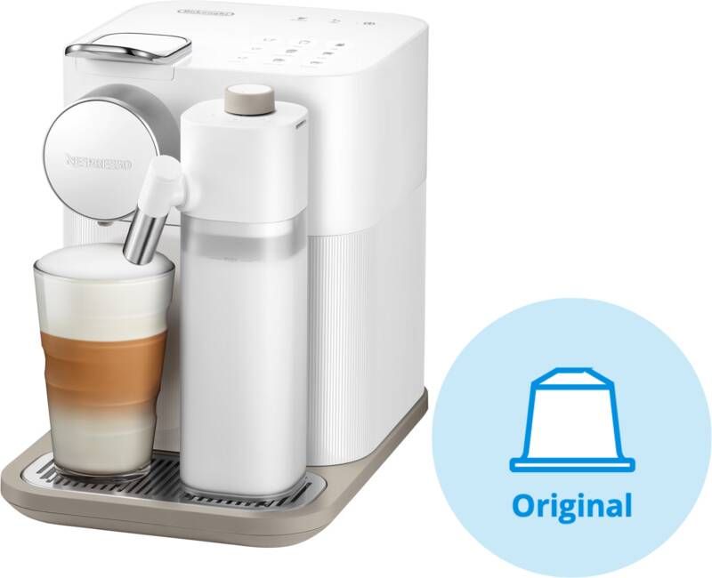 Nespresso Koffiecapsulemachine Gran Lattissima EN 650.W van DeLonghi White inclusief welkomstpakket met 14 capsules