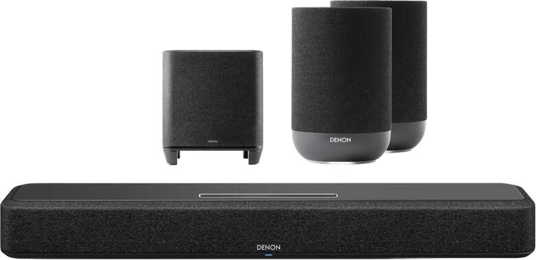 Denon Home Soundbar 550 + Home subwoofer + Home 200 Zwart (2x)