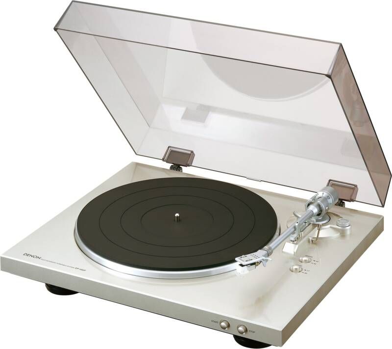 Denon DP-300F platenspeler volledig automatisch analoog zilver