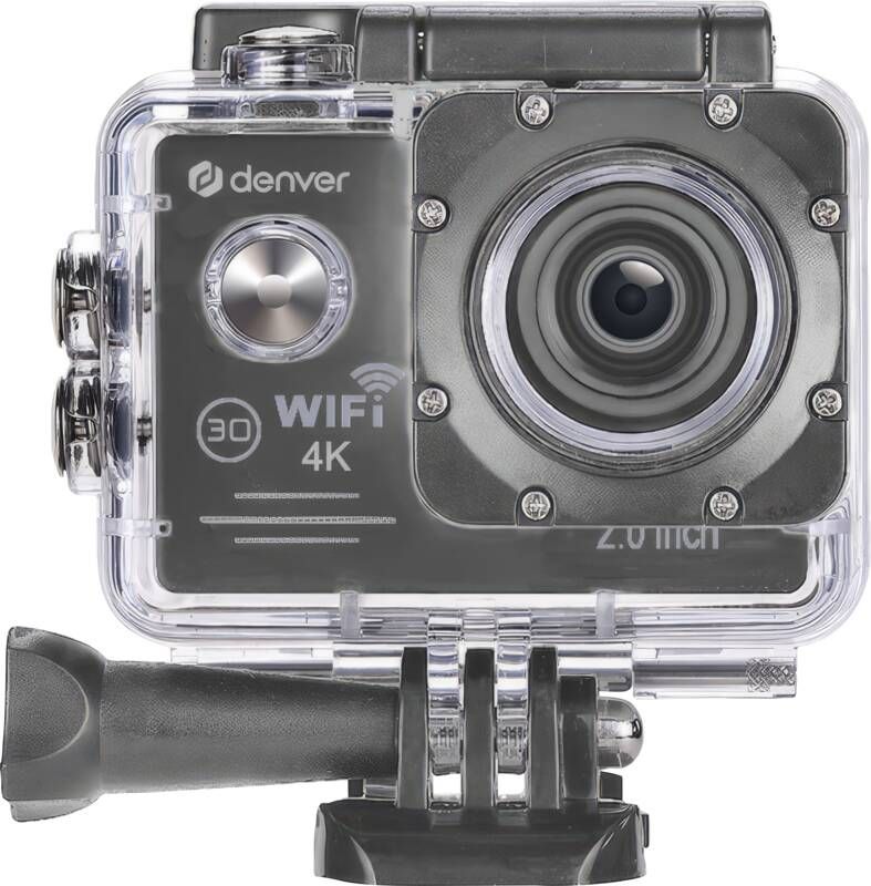 Denver Action Camera 4K 20MP Foto & Video Waterdicht 40M WiFi 120 60 30 FPS Incl. Accessoires ACK8064