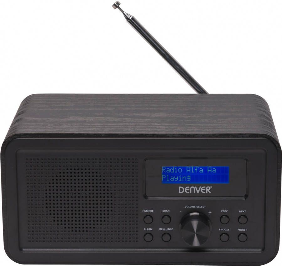 Denver DAB Radio Retro Radio FM Radio Keukenradio Draagbare radio Batterijen & Netstroom DAB30