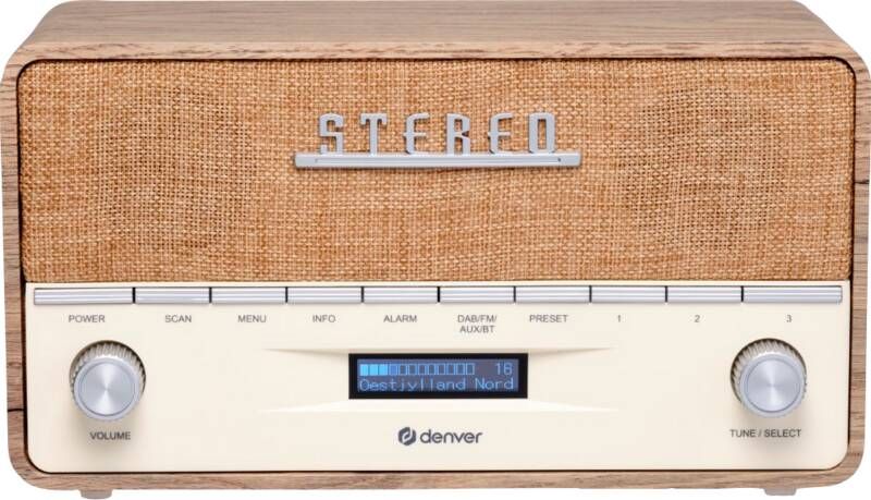 Denver Digitale radio DAB-36 geïntegreerde dab+ en fm-tuner bluetooth