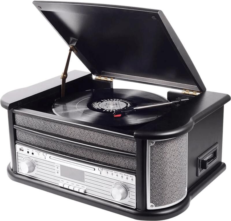 Denver Retro Platenspeler Ingebouwde Speakers en Versterker DAB Radio CD Speler MRD51B