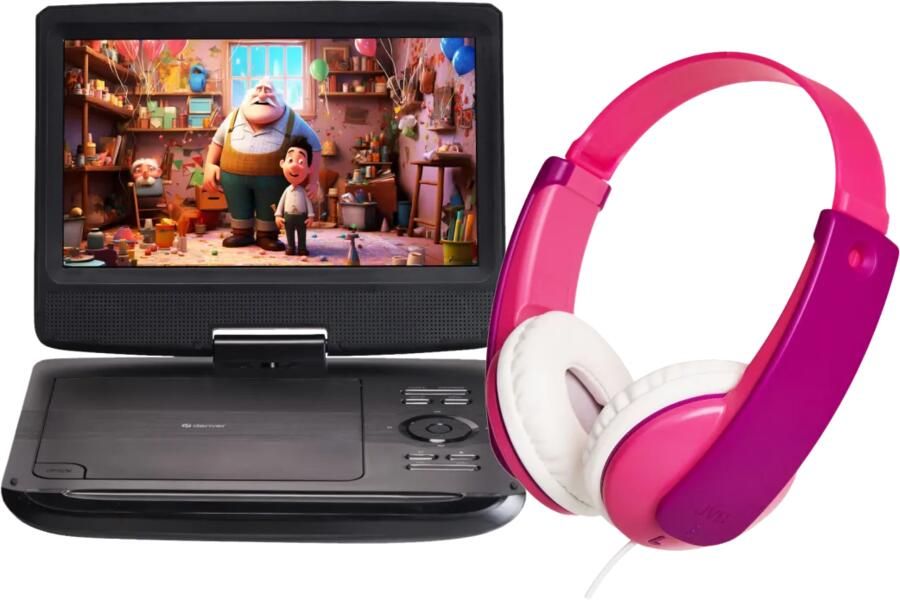 Denver MT-1097 + JVC HA-KD7 Roze
