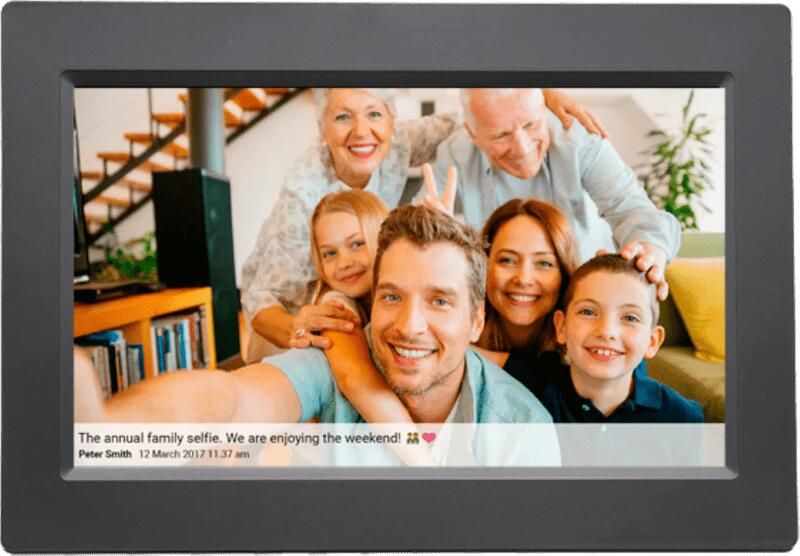 Denver Digitale Fotolijst 10.1 Inch Glas Display HD Frameo App WiFi 16GB Zwart PFF1015B