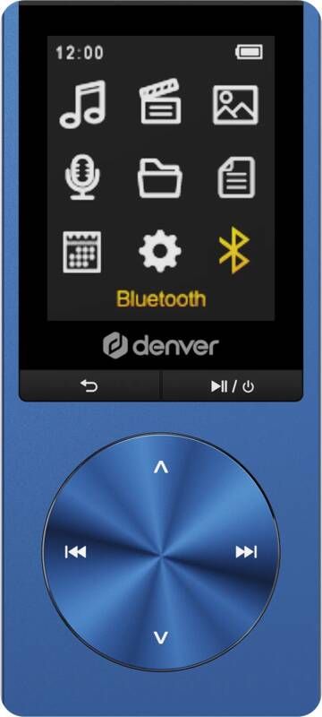 Denver MP3 MP4 Speler Bluetooth USB Shuffle SD kaart tot 128GB Incl. Oordopjes Voice recorder MP1820BU
