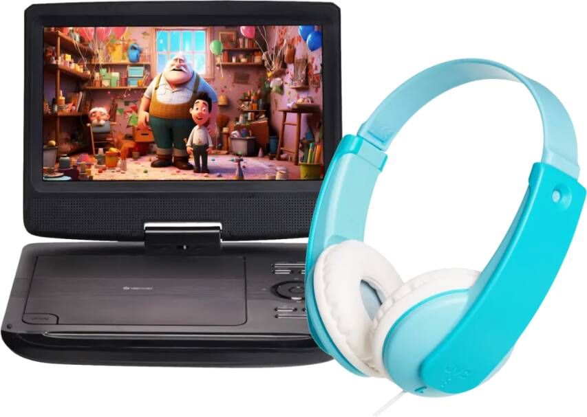 Denver MT-1097 + JVC HA-KD7 Blauw