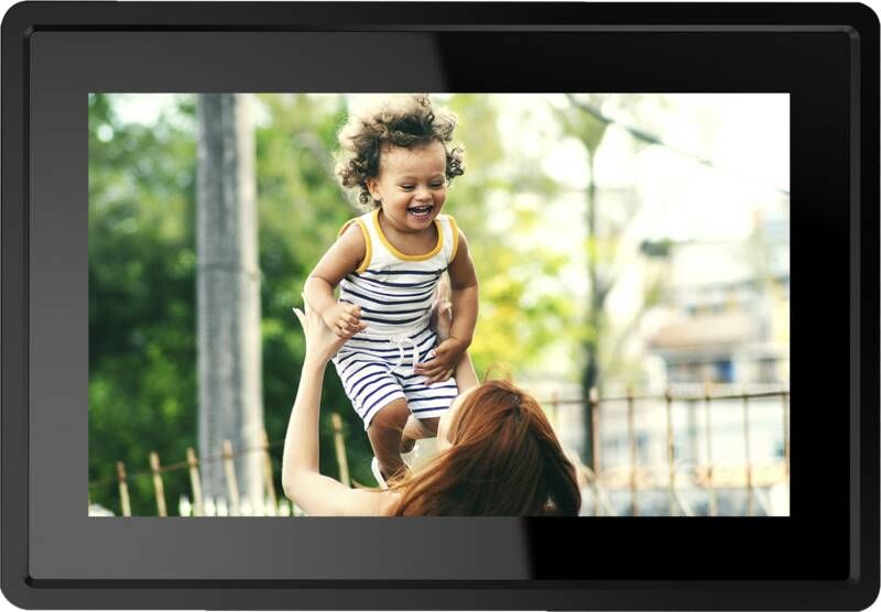 Denver Digitale Fotolijst HD 10.1 Inch 16GB Fotokader met Frameo App IPS Touchscreen Zwart