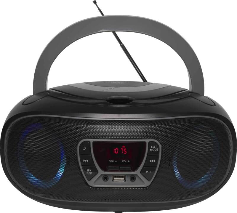 Denver Draagbare Radio CD Speler Bluetooth Lichteffecten Boombox AUX FM TCL212BTG