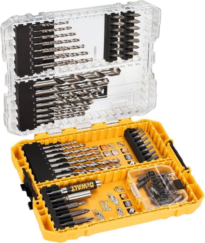 DeWalt 72-delige Steenboren en HSS-G Metaalboren EXTREME 2 TOUGH CASE