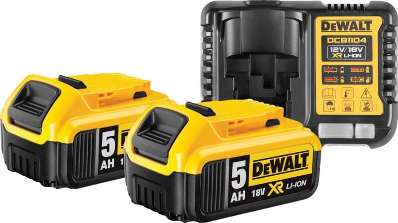 DeWalt DCB184-XJ 18V 5 0 Ah accu (2x) + lader