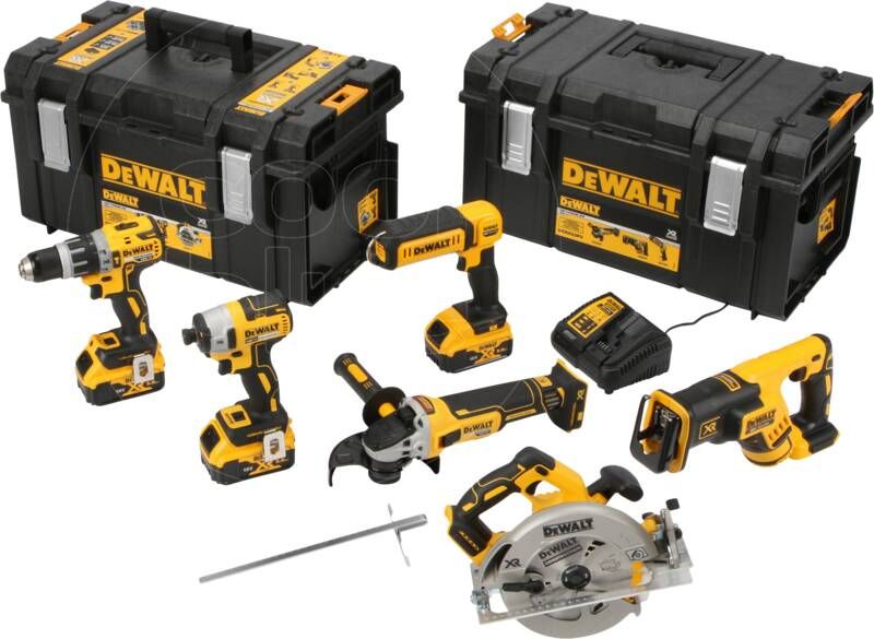 DeWalt DCK623P3 XR 18V Li-ion accu 6 delige combiset (3x 5.0Ah accu) in koffer