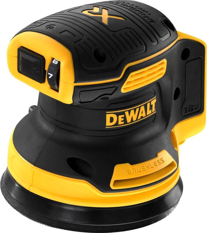 DeWalt DCW210NT 18V Li-Ion accu excentrische schuurmachine body in TSTAK 125mm koolborsteloos LET OP ZONDER ACCU