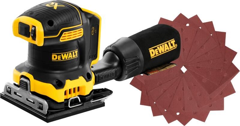 Dewalt DCW200NT-XJ (zonder accu) + Schuurstrook 115x115mm K120 (25x)