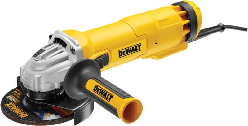 DeWalt 1000w 125mm Haakse Slijper Met Schuifschakelaar En Herstartbeveiliging