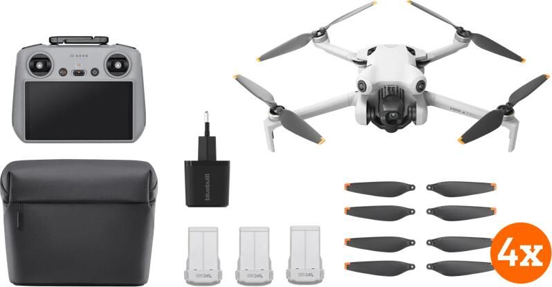 DJI Mini 4 Pro Fly More Combo + BlueBuilt Oplader