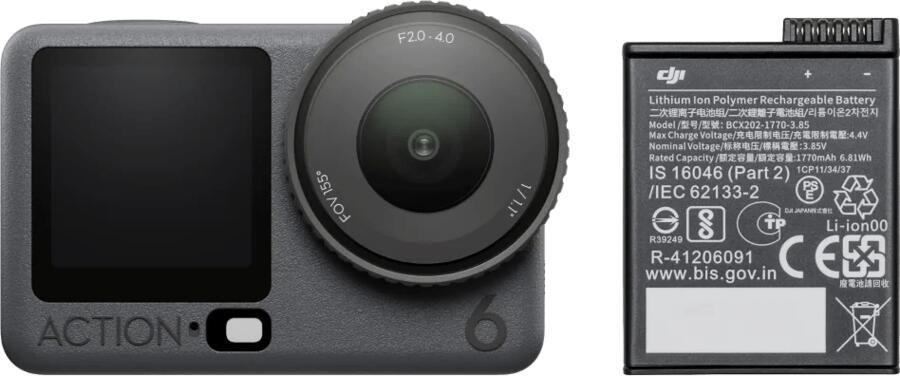 DJI Osmo Action 6 + Osmo Action Extreme Battery