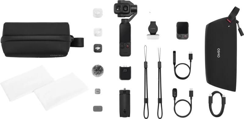 DJI Osmo Pocket 4P (Pro) Creator Combo + BlueBuilt Microvezeldoekjes