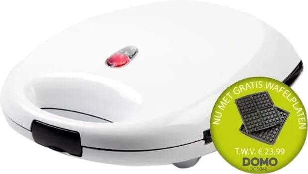 Domo DO9046C Tosti-apparaat 2-in-1 'Family Croque' Inclusief wafelplaten Voor 4 croques 4 wafels