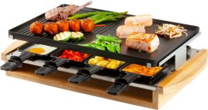 Domo DO9246G Gourmetset Bamboo 8 pannen + 4XL diepe pannen Zwart