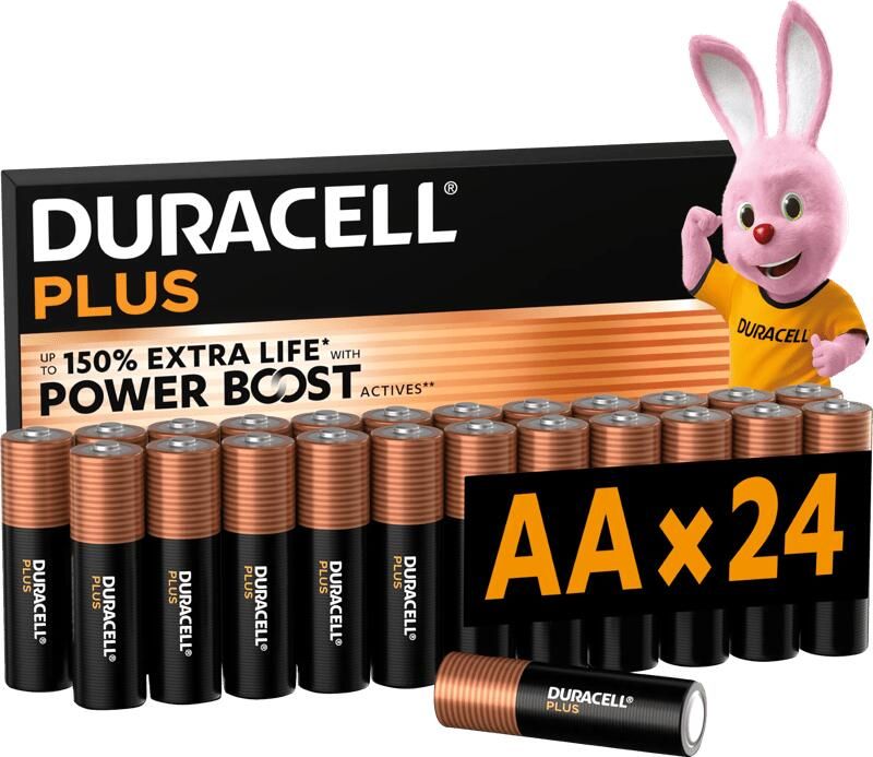 Duracell Plus AA batterijen 24 stuks