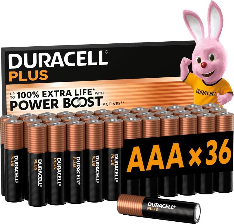 Duracell Plus AAA batterijen 36 stuks