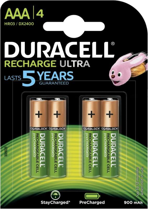 Coppens Duracell Rechargeble Stay Charged AAA HR03 900mAh blister 4 stuks