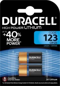Duracell Specialty Ultra Lithium 123 fotobatterij 2 stuks
