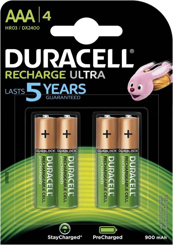 Duracell Recharge Ultra AAA-batterijen 4 stuks